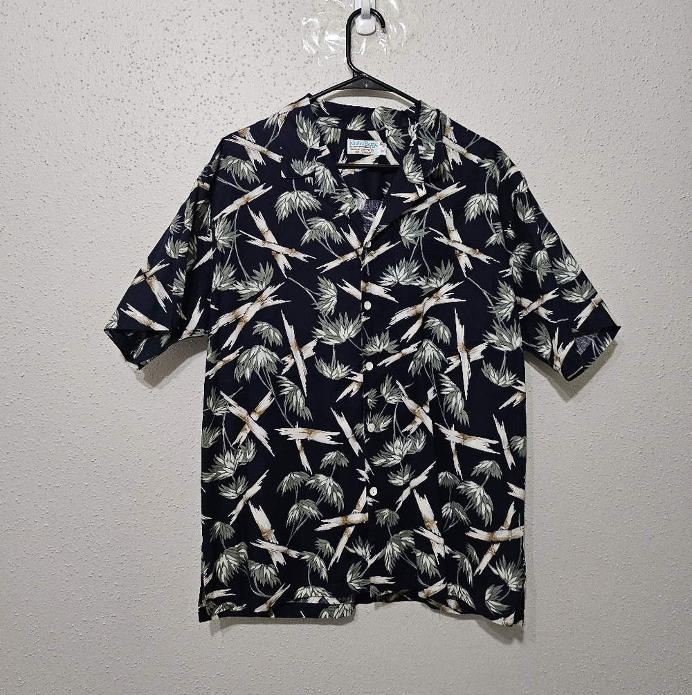 Vintage Kula Bay Hawaiian Shirt Mens L – Made in Hawaii 100% Cotton Made in USA